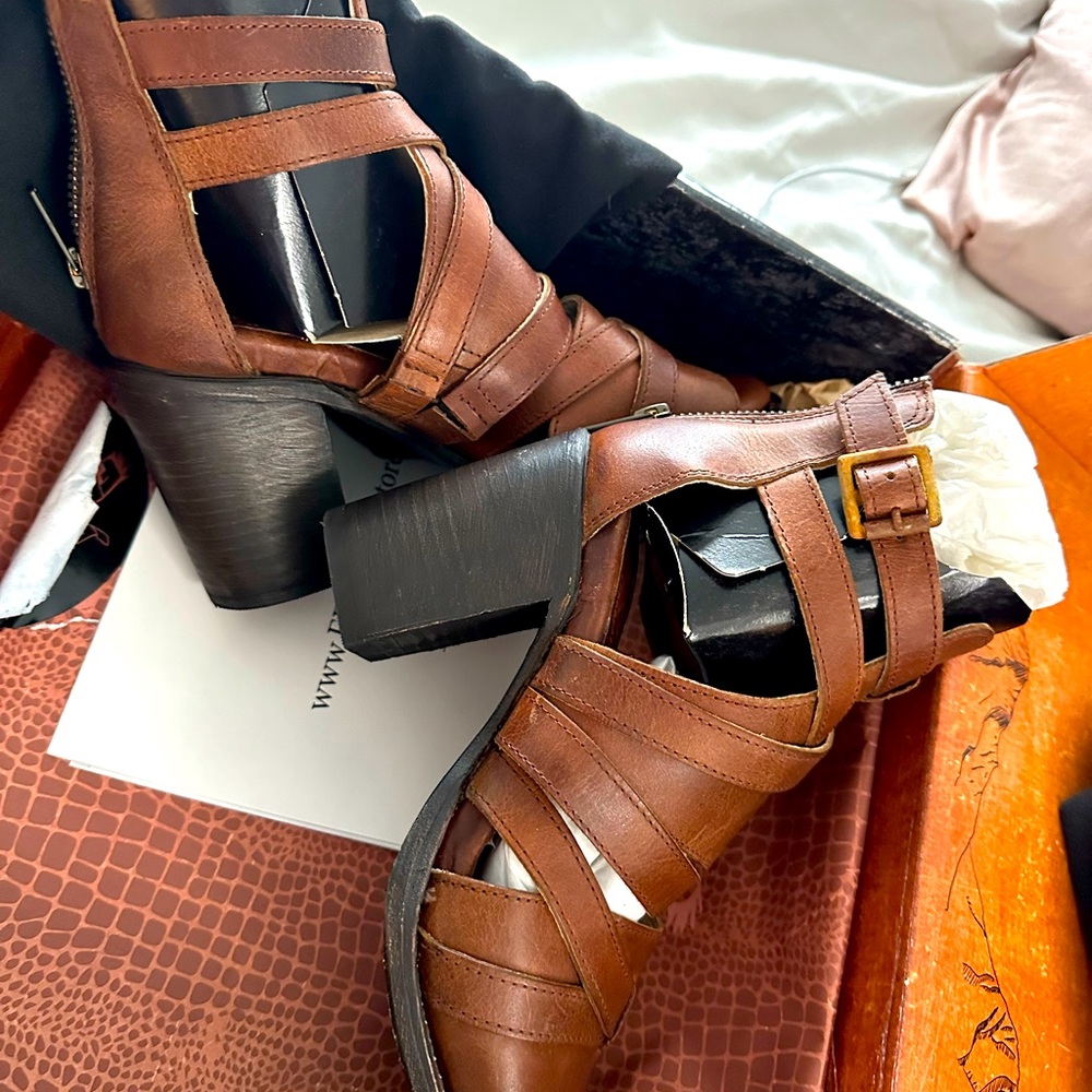 Freebird Brown Sandals with Strappy Design
